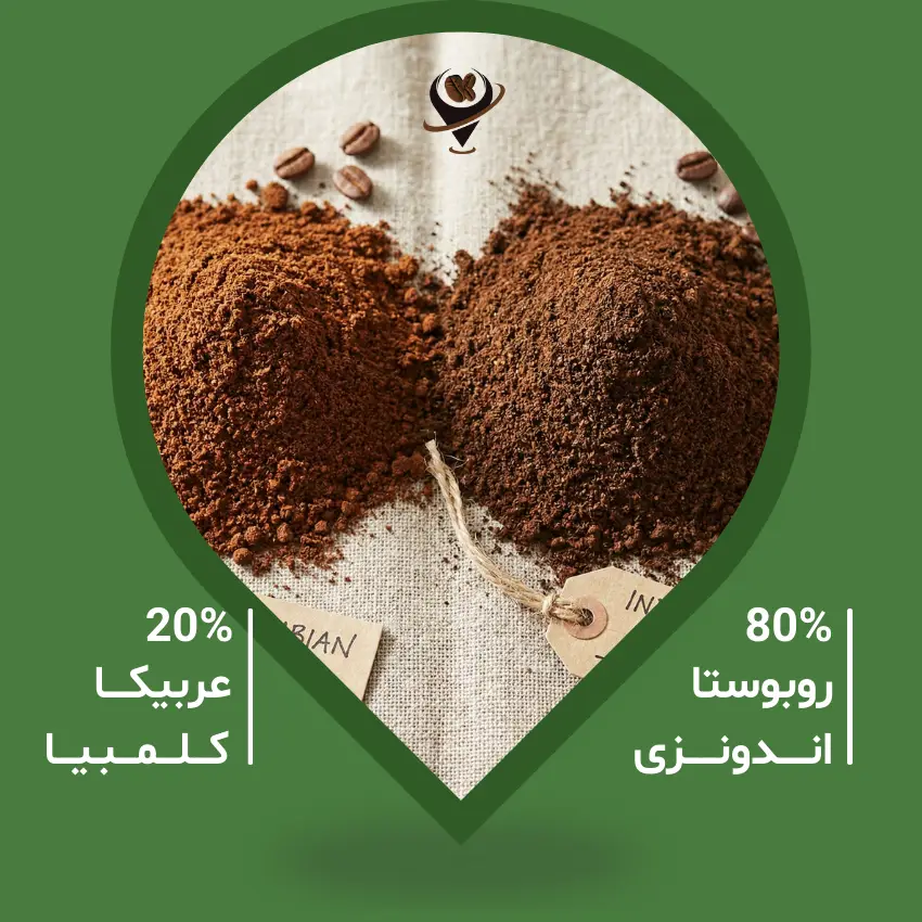 پودر قهوه 80 روبوستا اندونزی کلمبیا