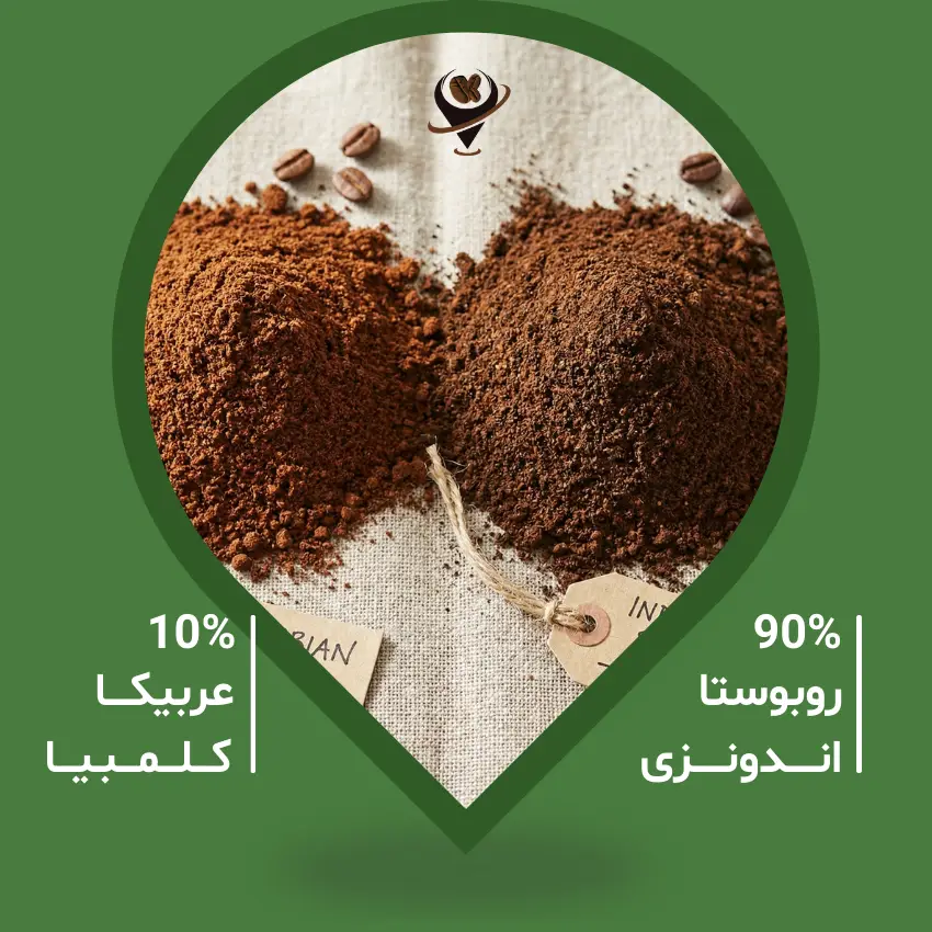 پودر قهوه 90 روبوستا اندونزی کلمبیا