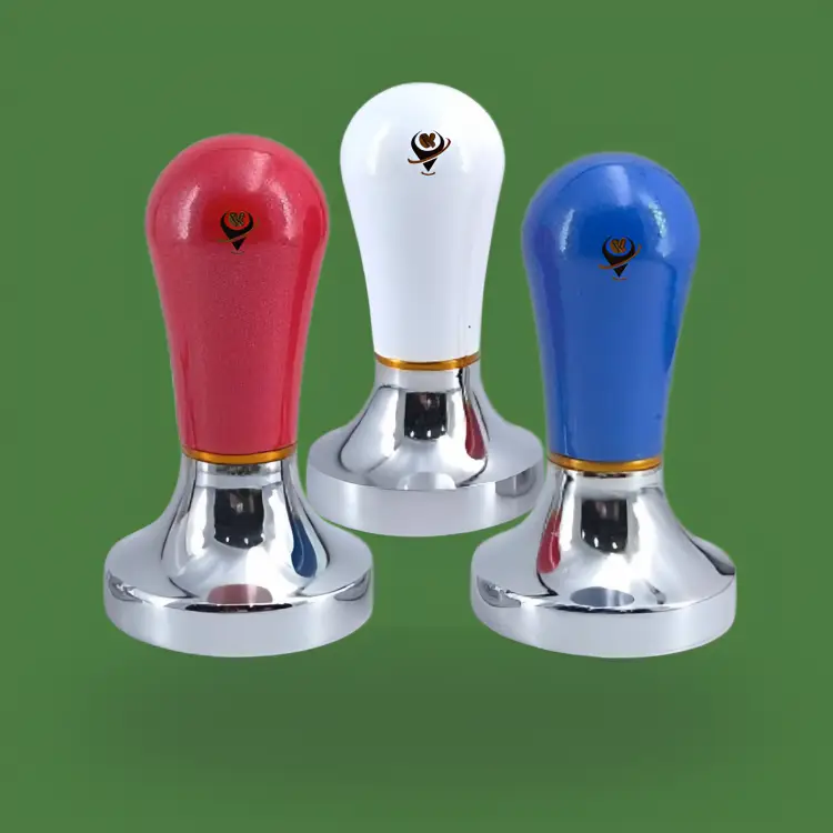 تمپر سایز 58 10سانتی دسته رنگی سفید قرمز آبی فلز استیل